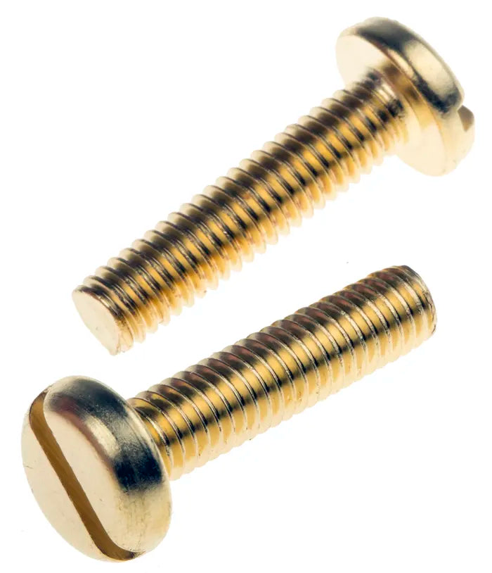Tornillo de cabeza plana con ranura de latón M3,5 DIN85