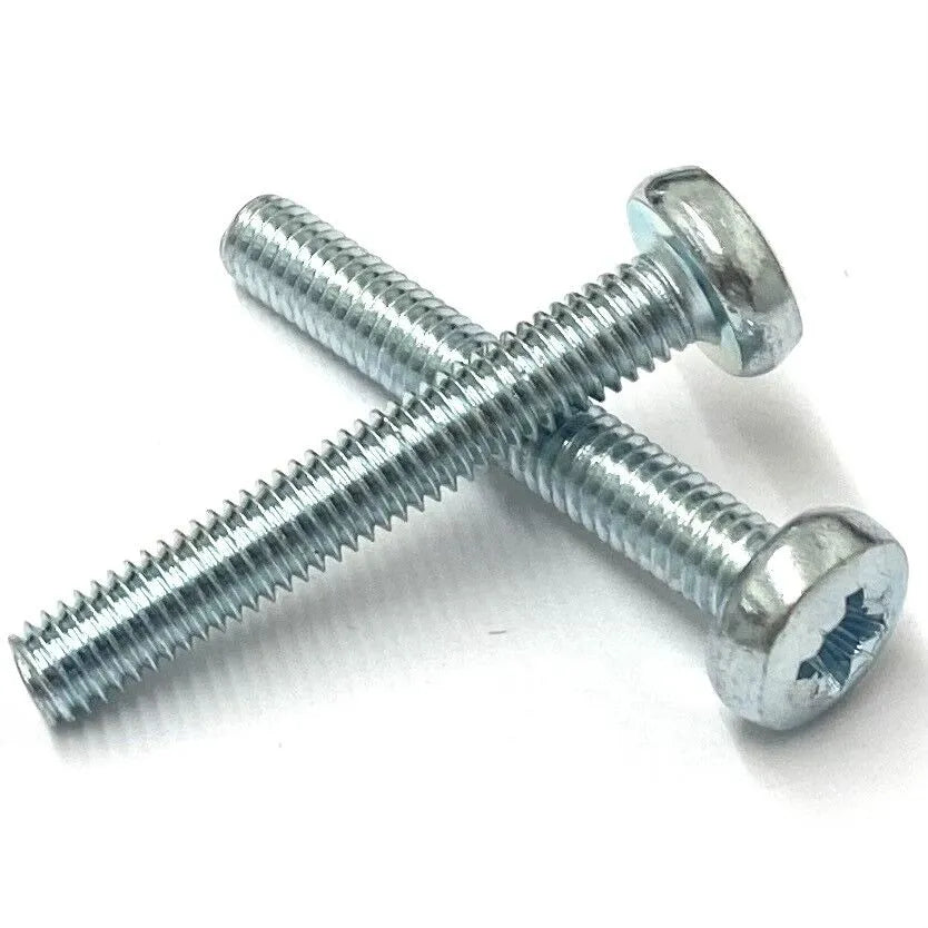 M6 Pozi Pan Machine Screw Zinc Trivalent DIN7985