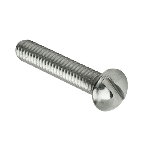 3/16BSF Round Slot Machine Screw Steel Self Colour