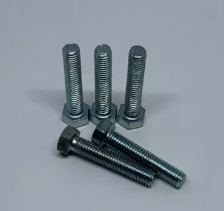 M5 Grade A Hex Head Set Screw Zinc Trivalent DIN933