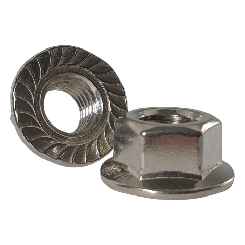 Metric Flange Nut A2 Stainless DIN6923