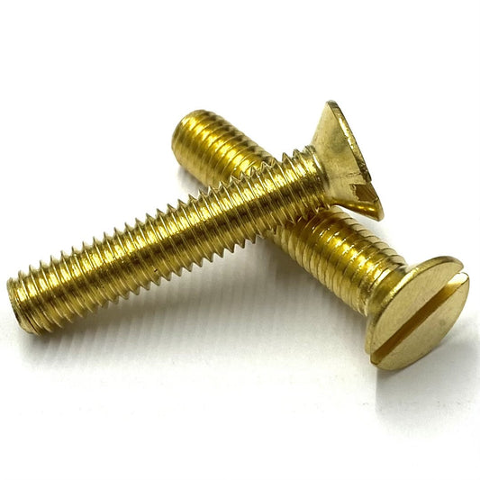 Tornillo avellanado de latón M1 con ranura DIN963